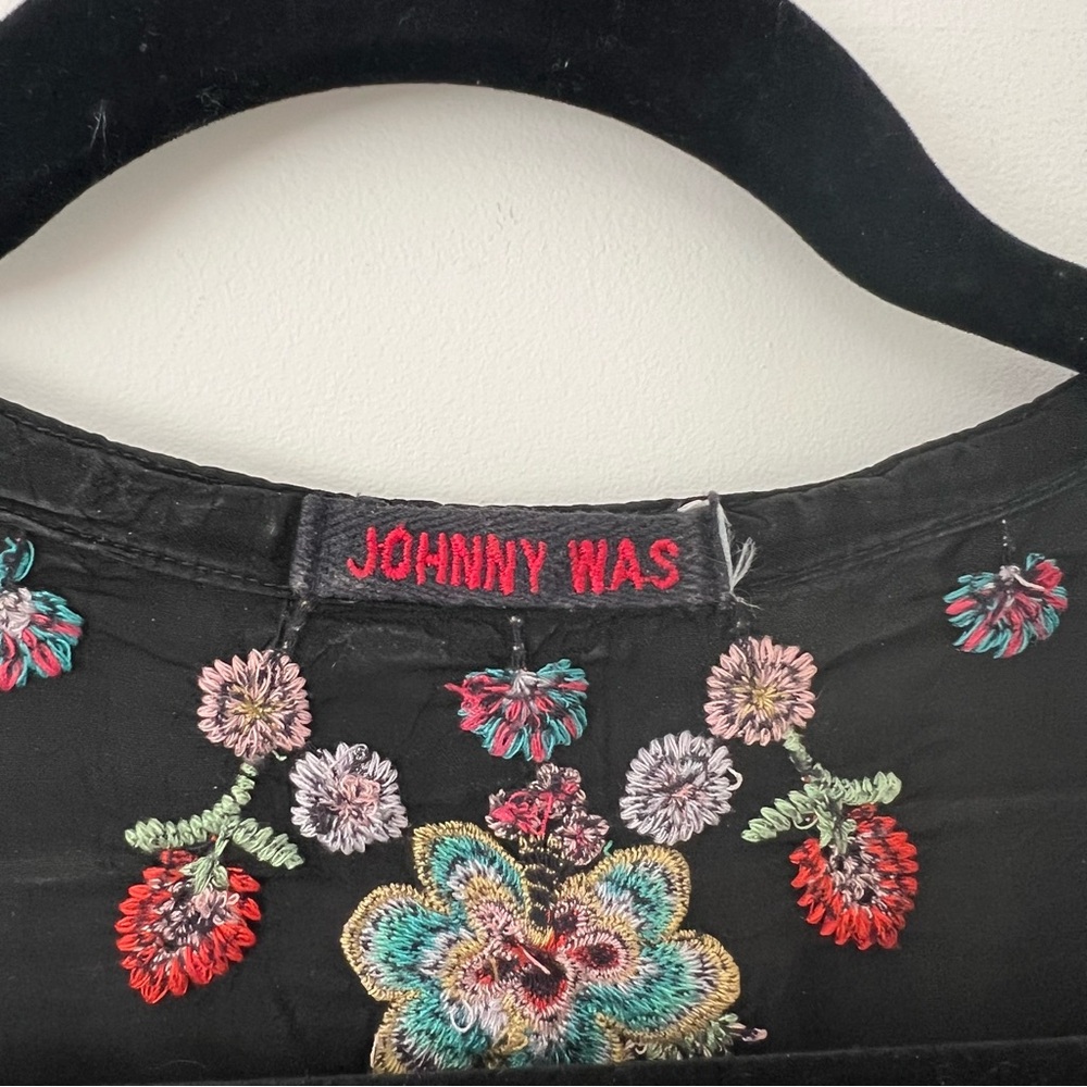 Johnny Was Alaura Black Embroidered Tunic Blouse - Picture 11 of 11
